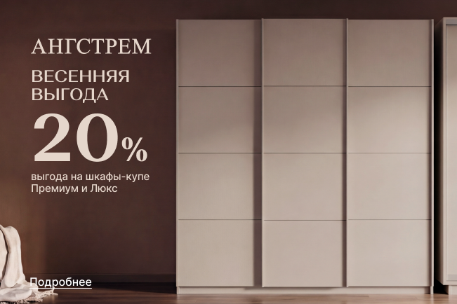 Вау-выгода на шкафы-купе Премиум и ЛЮКС